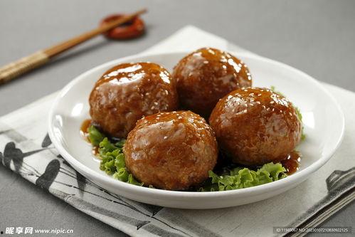 狮子头图片,传统美食的霸气呈现